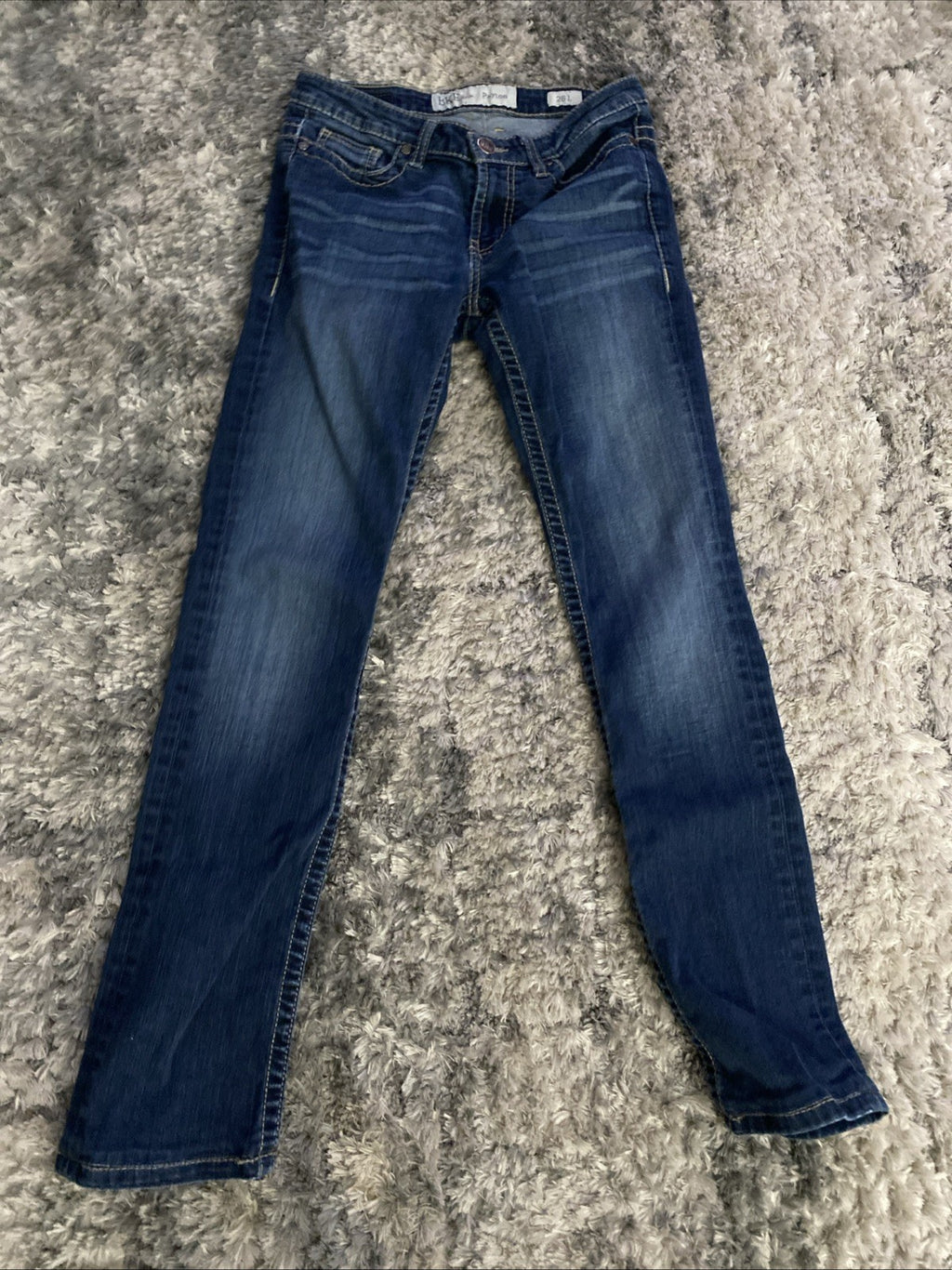 BKE Denim Women's Size 26L Long Peyton Bootcut Jeans Dark Wash 33.5 Inseam