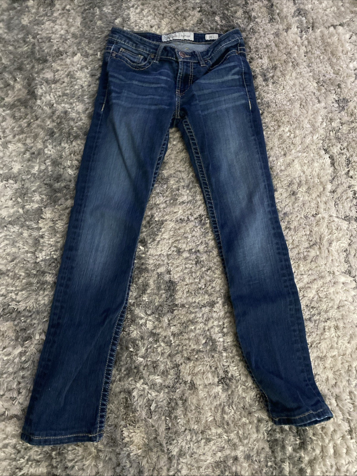 BKE Denim Women's Size 26L Long Peyton Bootcut Jeans Dark Wash 33.5 Inseam