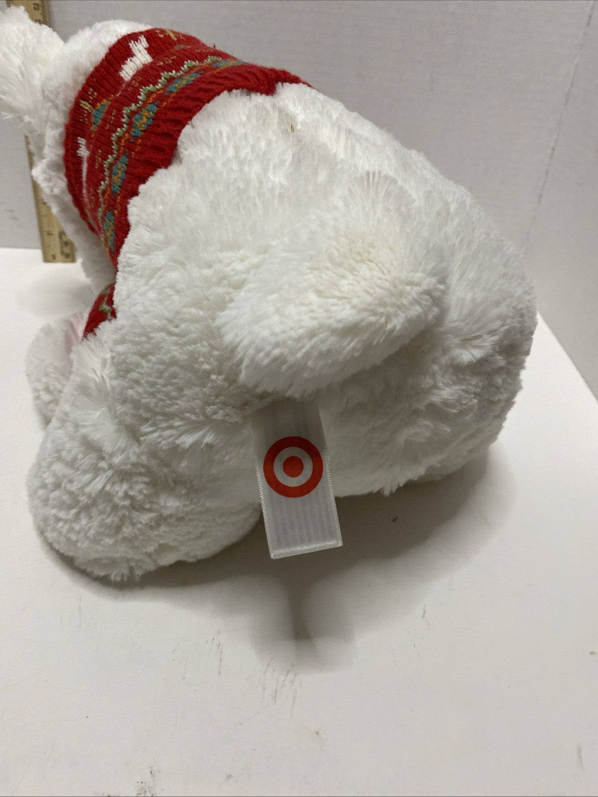 Target Bullseye Dog Holiday Winter Christmas Sweater Plush Stuffed Animal 2012