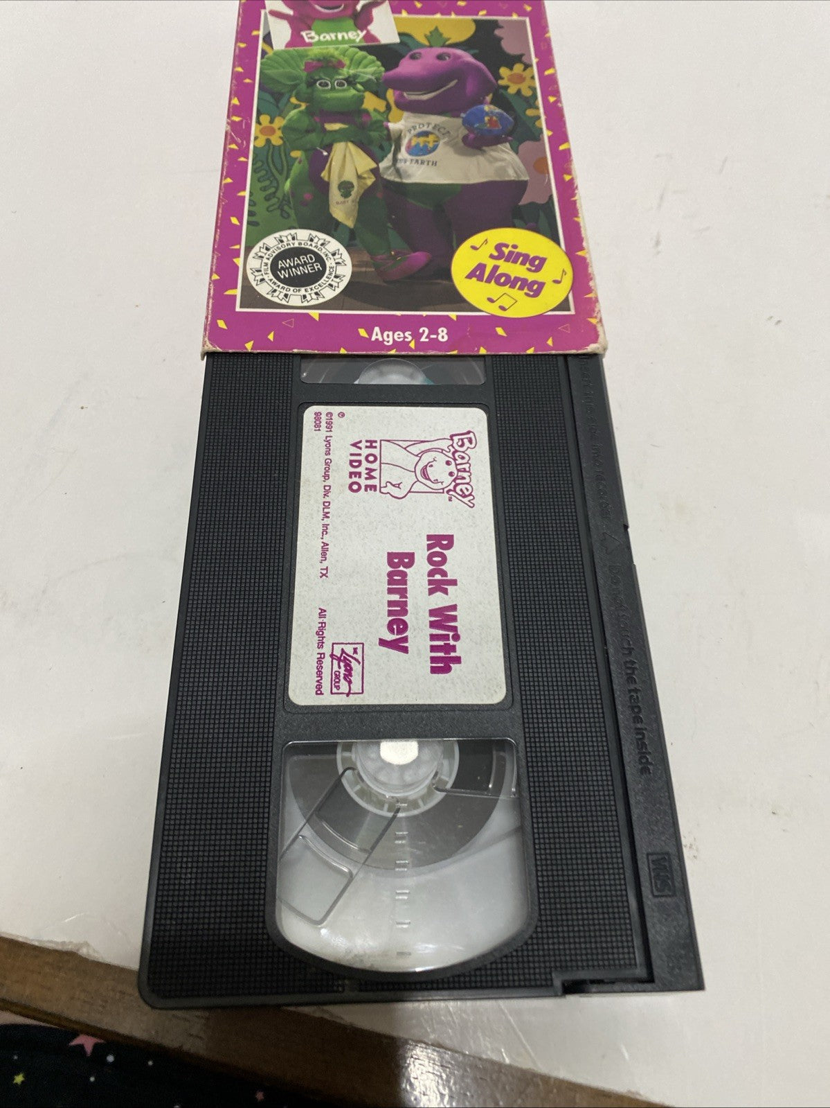 VTG VHS Barney & Friends Rock With Barney 1991 Video Tape Sing Along Lyons Group