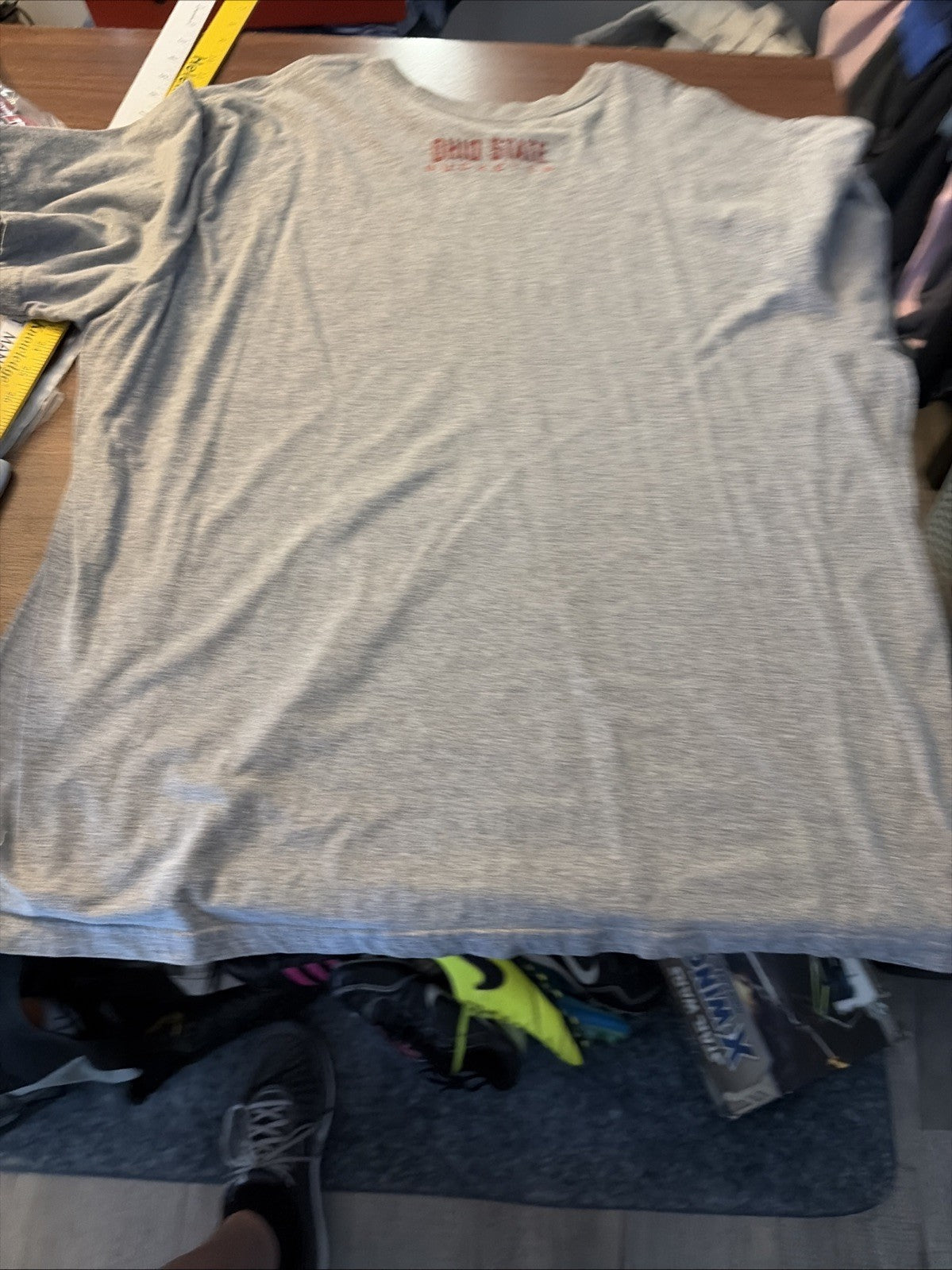 Nike Men’s 3XL Gray Short Sleeve T-Shirt Ohio State Buckeyes Football