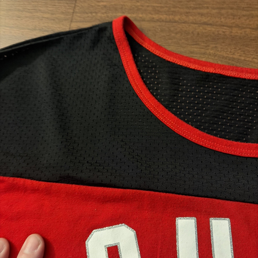 The Ohio State University Buckeyes Three-Quarter Sleeve Mesh Shoulder Shirt
