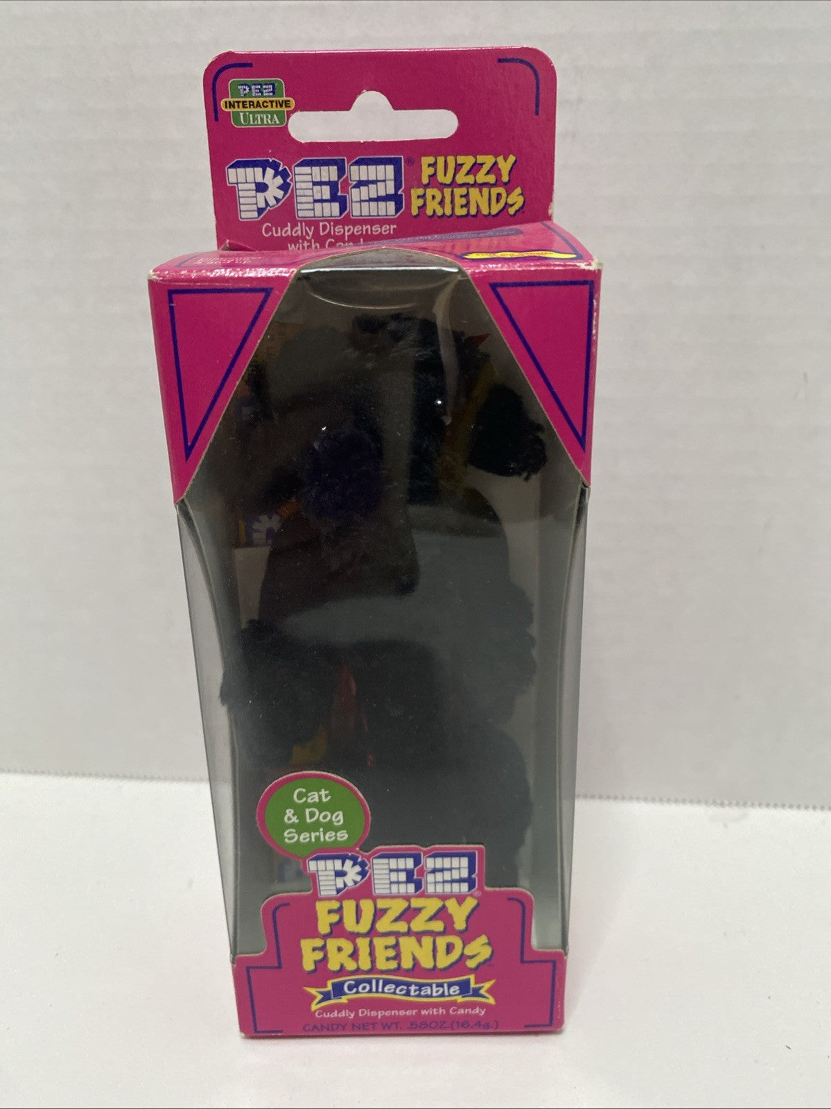 PEZ Fuzzy Friends Cuddly Candy Dispenser Molly the Black Poodle Dog NEW