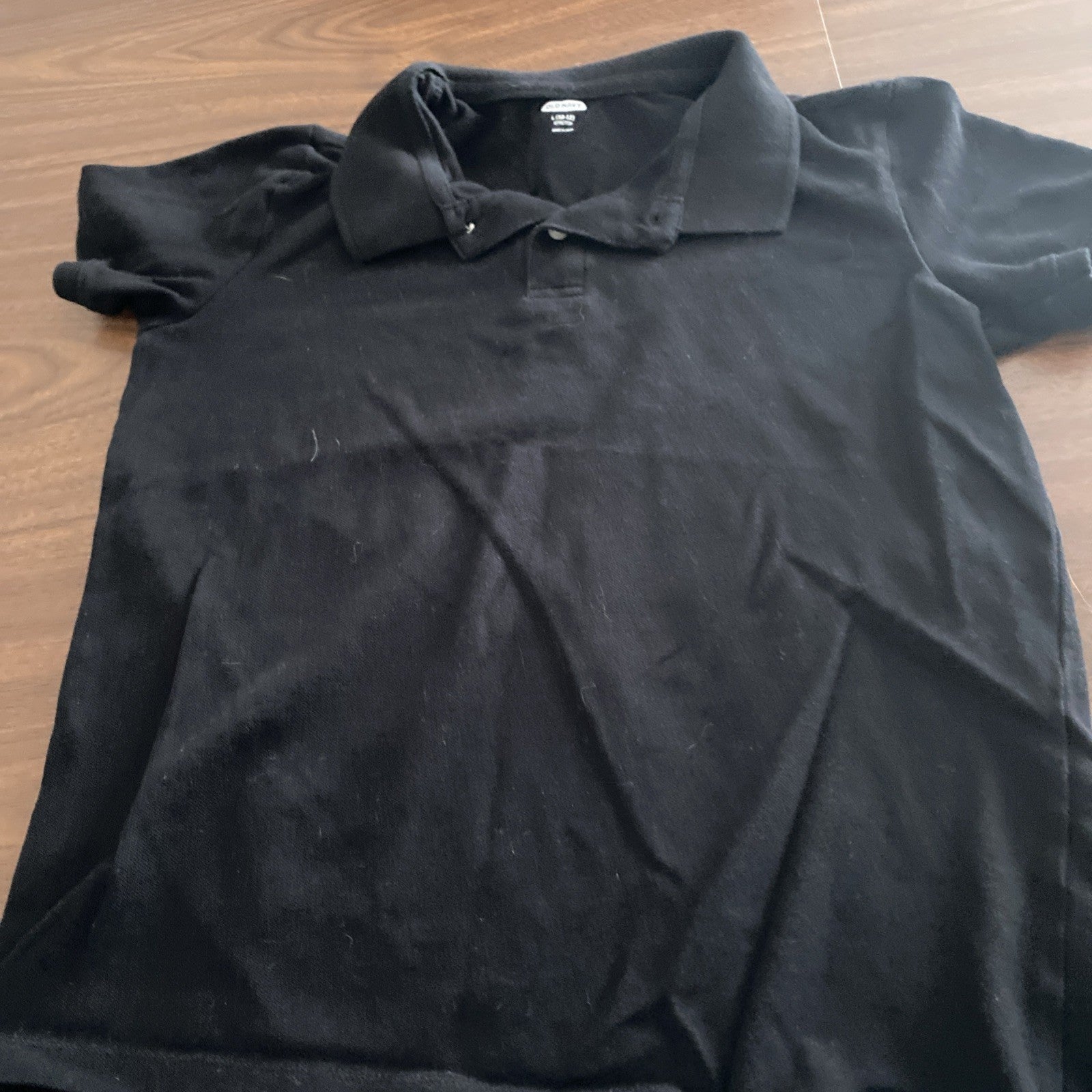Old Navy Boys size large 10–12 black short sleeve polish shirt