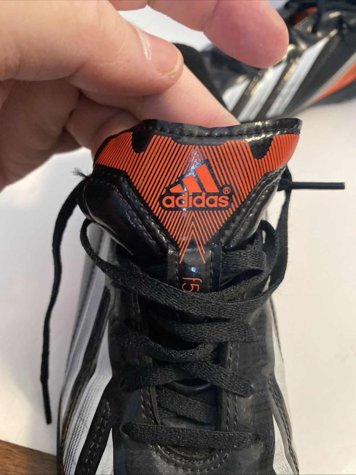 Adidas F5 F50 TRX Soccer Cleats Redish/Orange & Black EXCELLENT Size 4