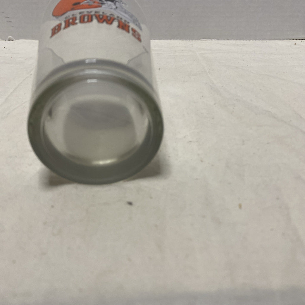 MILLER LITE 16 OZS, PINT BEER GLASS 6" TALL HEAVY DUTY GLASS Cleveland Browns