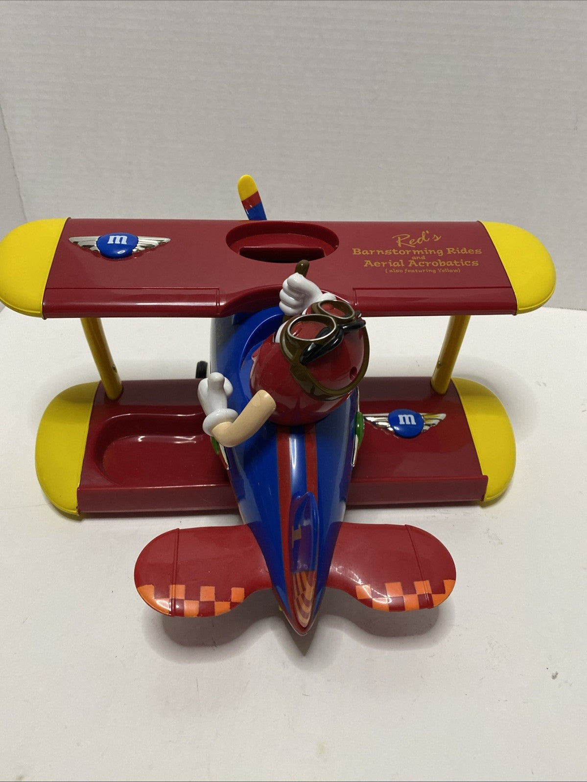 M&M Dispenser WORKS! Bi-Plane M&M Mars Inc USA Toy Vintage Collection
