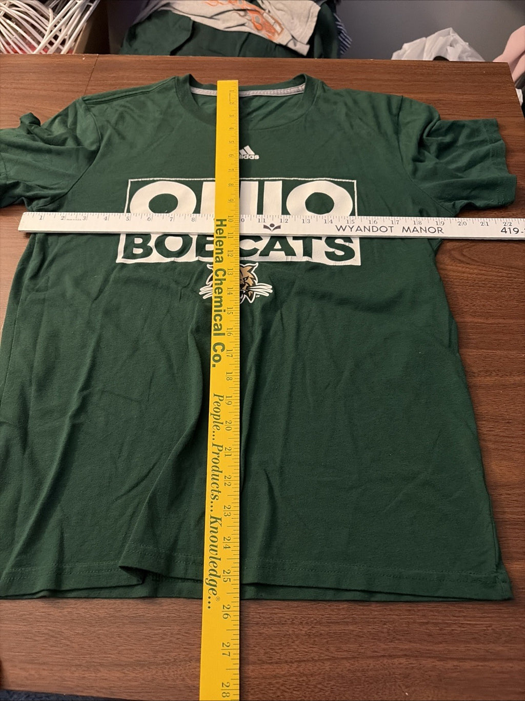 Adidas Men’s Medium Ohio University Bobcats Short Sleeve T-Shirt Green