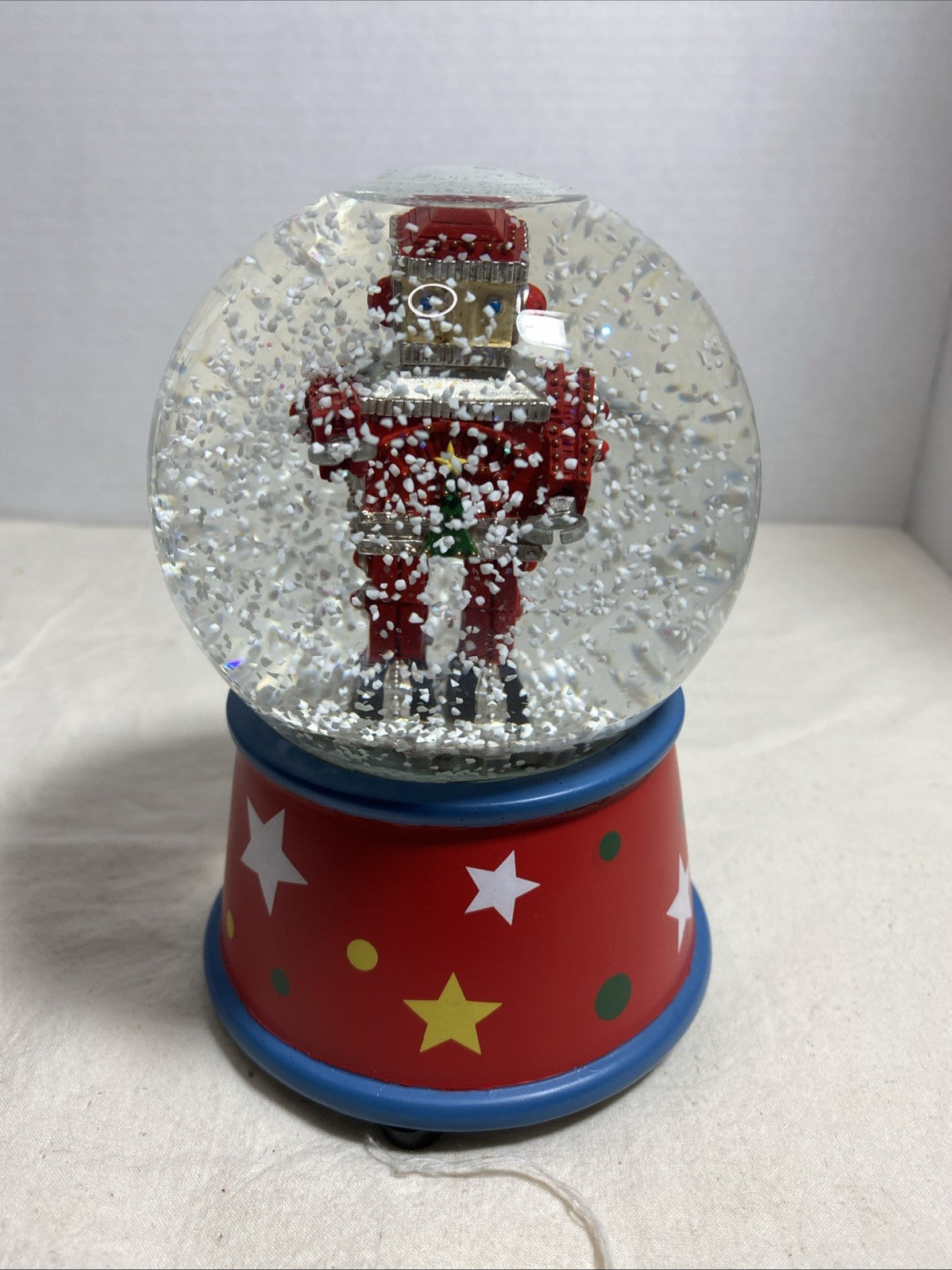 Robot  Christmas Musical Water Globe