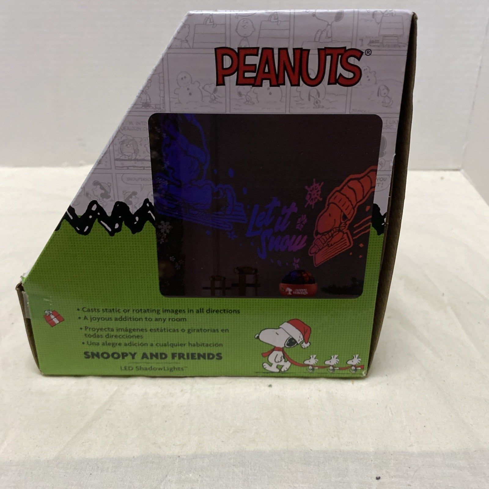 Peanuts Snoopy LED Shadow Lights Christmas Rotating Light Show New