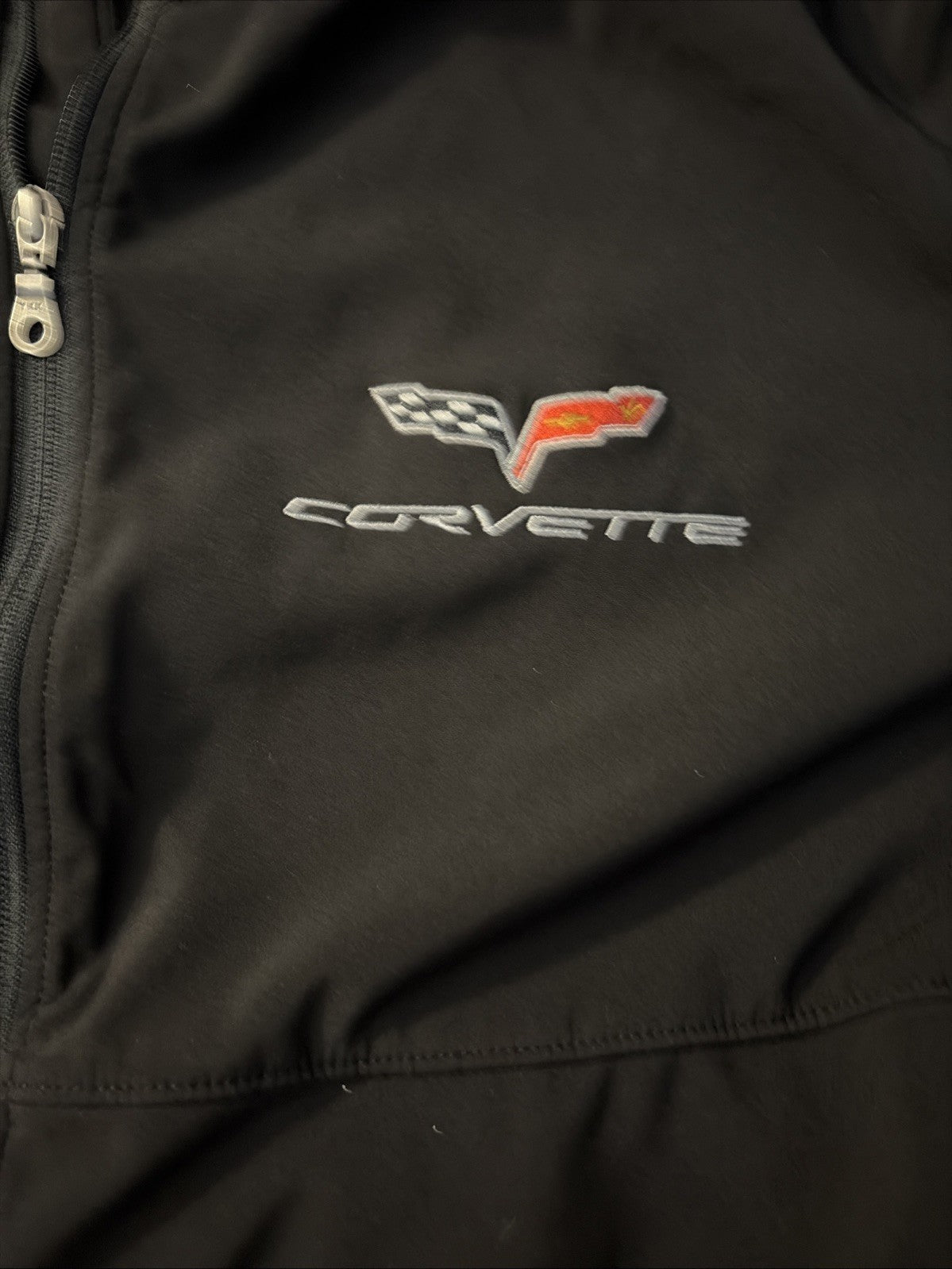 Clique XL Men’s Corvette Logo Jacket Double Zip Long Sleeve Black