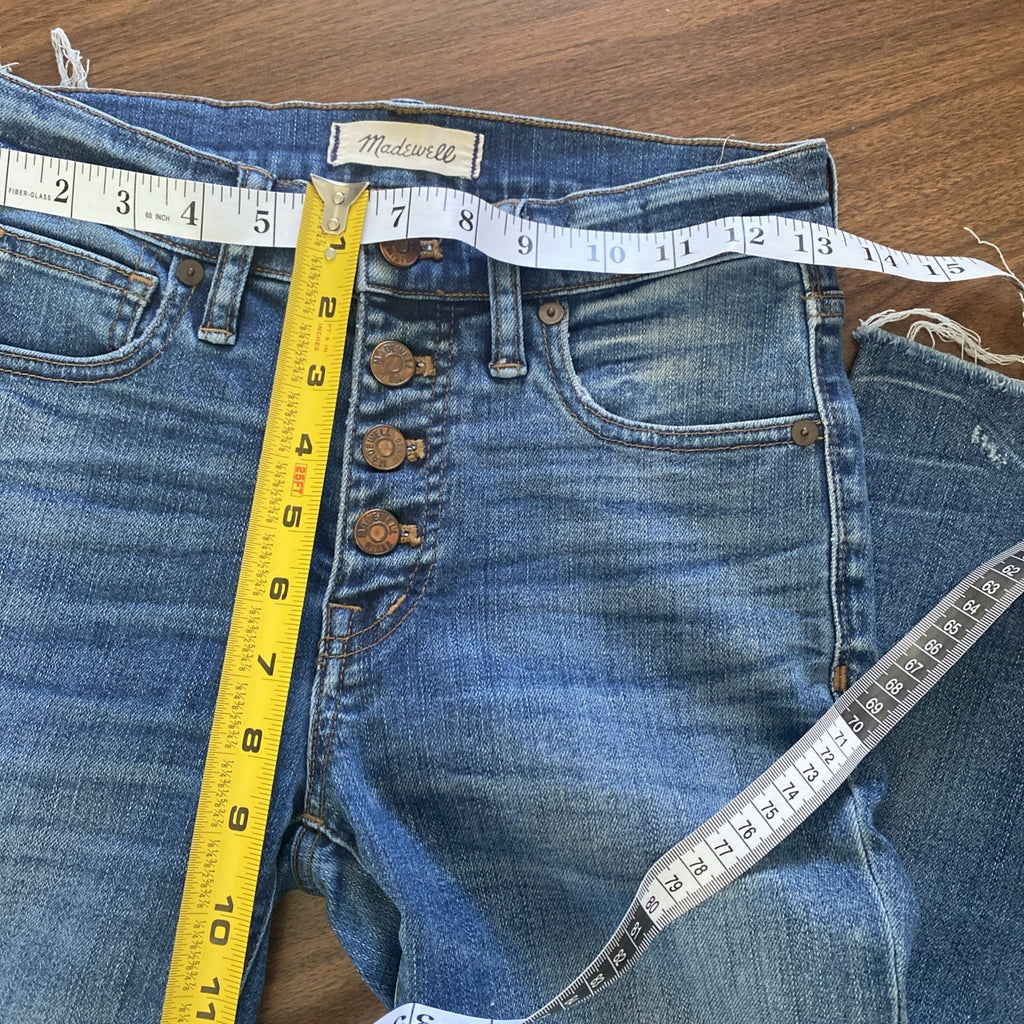 Madewell  Women's Size 25 Jeans 9" High Riser Skinny SkinnynGray Washed