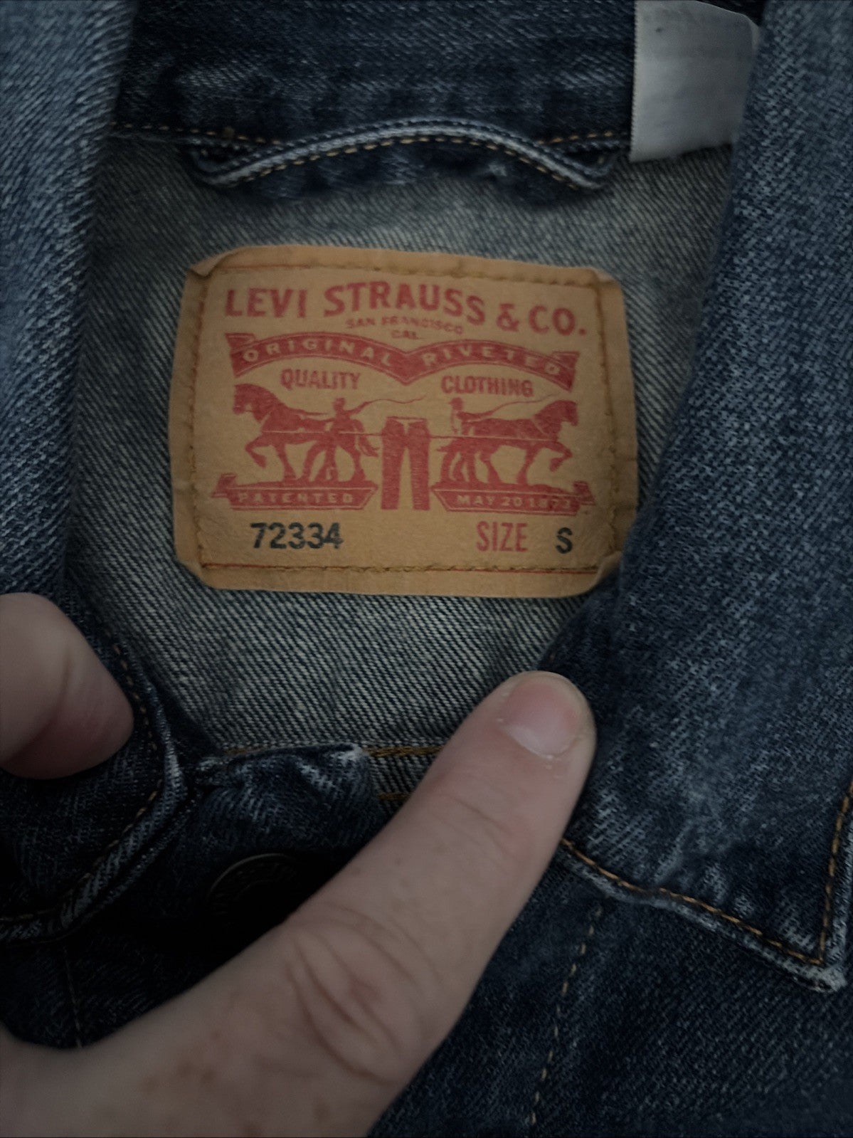 Levi’s Strauss 72334 Blue Denim Classic Trucker Jean Jacket Mens Size Small