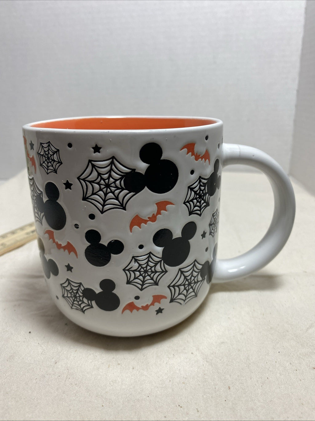 Mickey Mouse Ears With Bats & Spiderweb Halloween Coffee Mug Disney