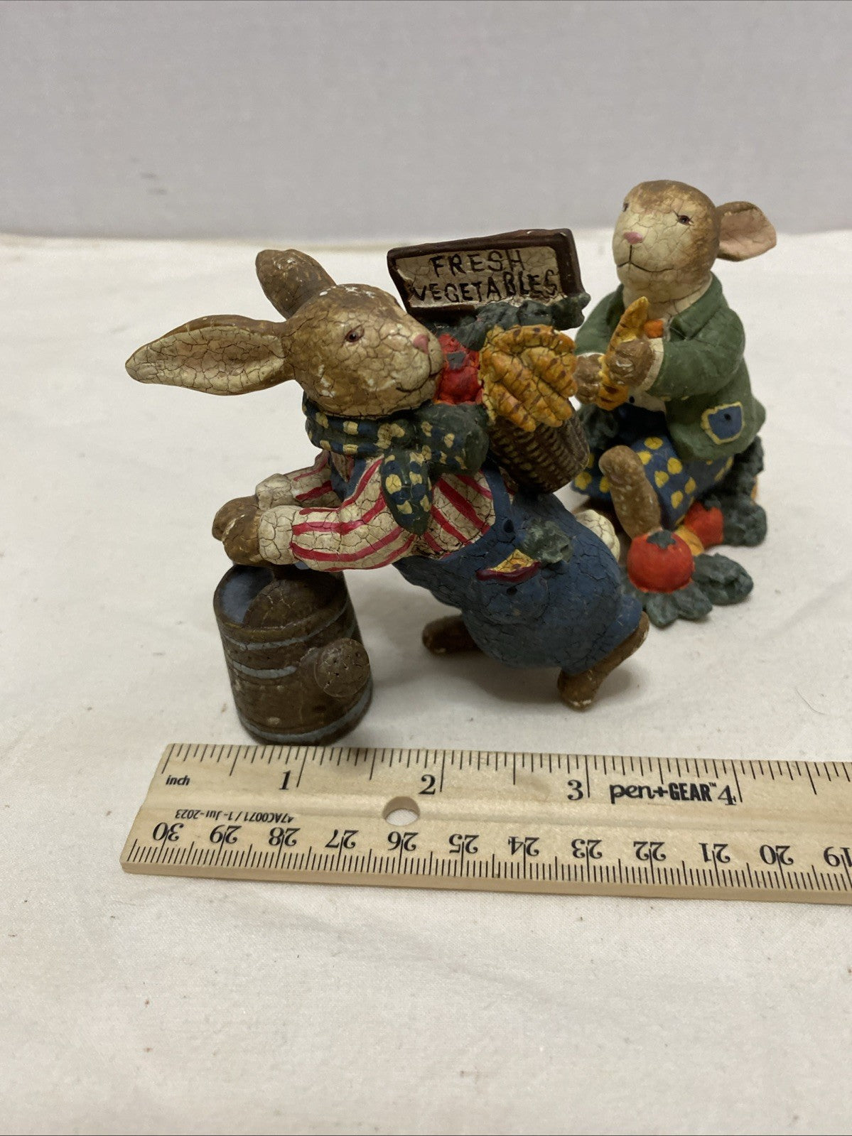 Vintage Bethany Lowe Susan Winger RARE rabbit fruit spring vegetable set
