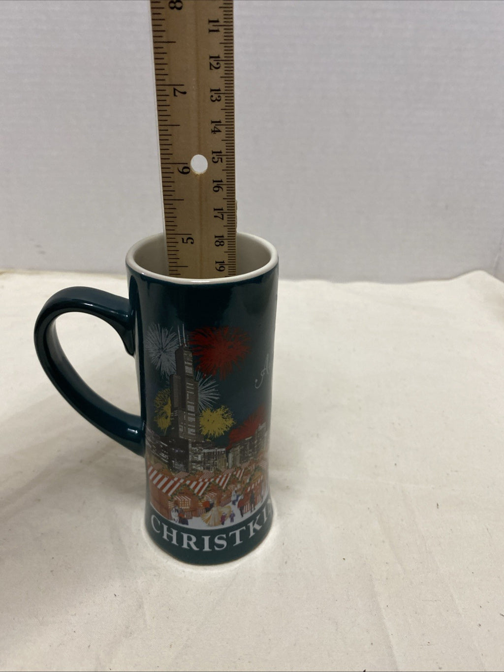 2021 CHICAGO CHRISTKINDLMARKET 25th ANNIVERSARY TALL FLUTE MUG CHRISTMAS MARKET