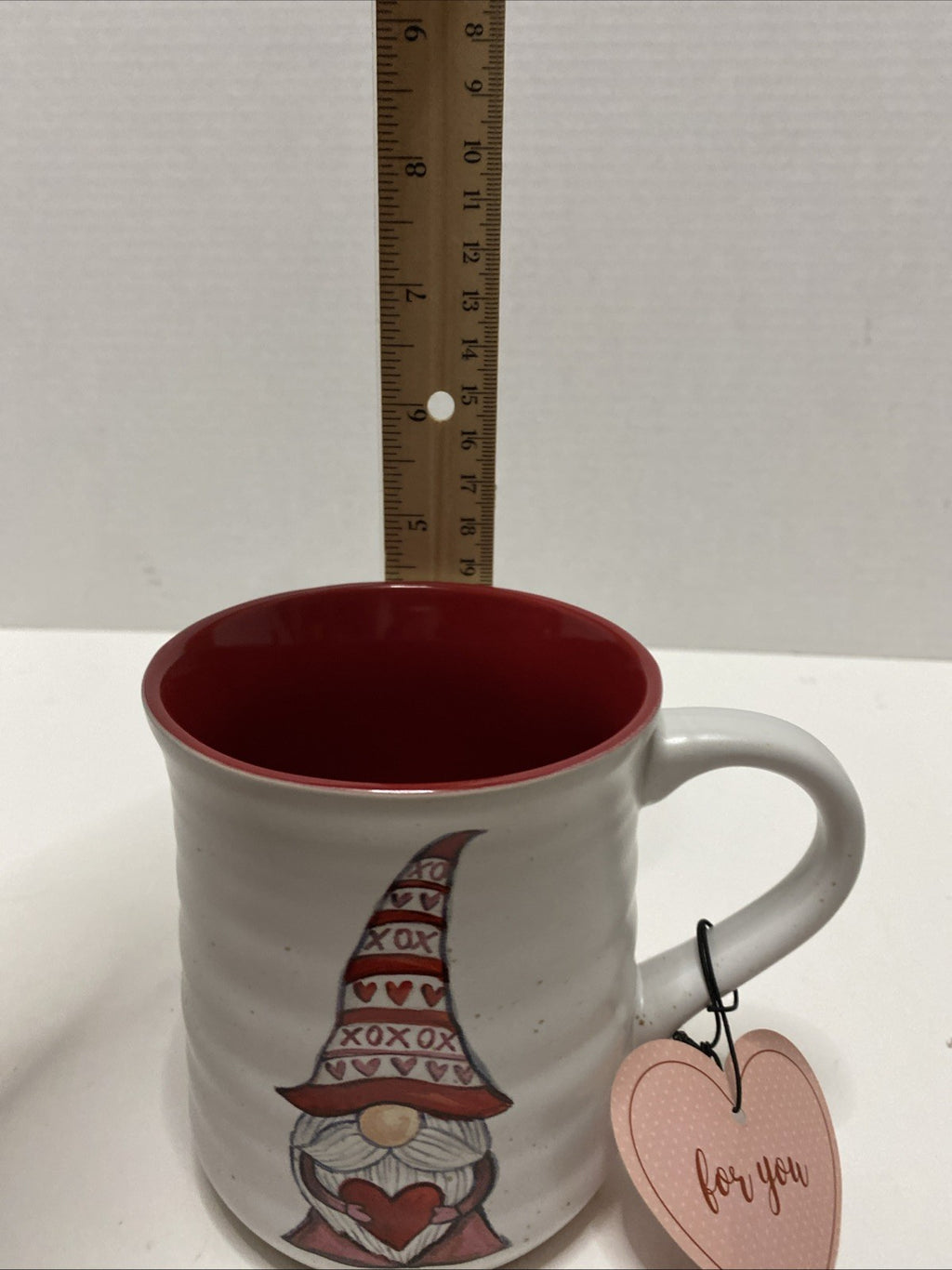 BELLE MAISON Take Me Gnome With You-Heart Gnome Mug 16oz Coffee Tea Cocoa