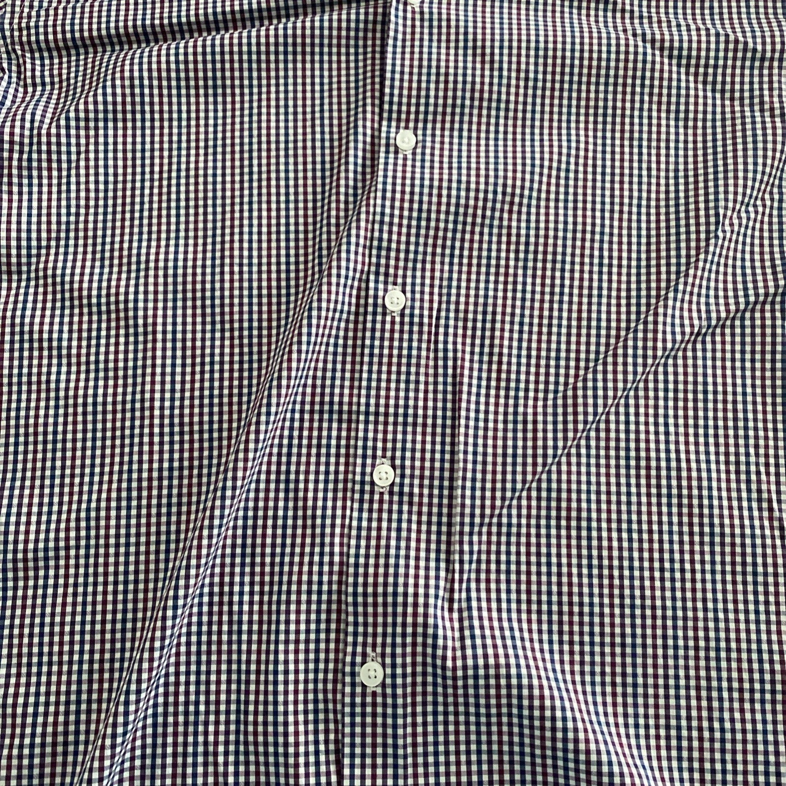 Michael Kors Mens Shirt Small Gray plaid button down air soft stretch