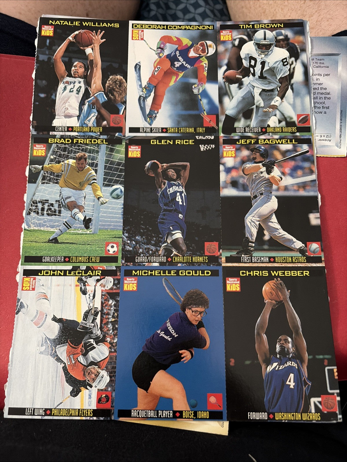 Sport Illustrated For Kids January 1998 Uncut Card Sheet 649-657