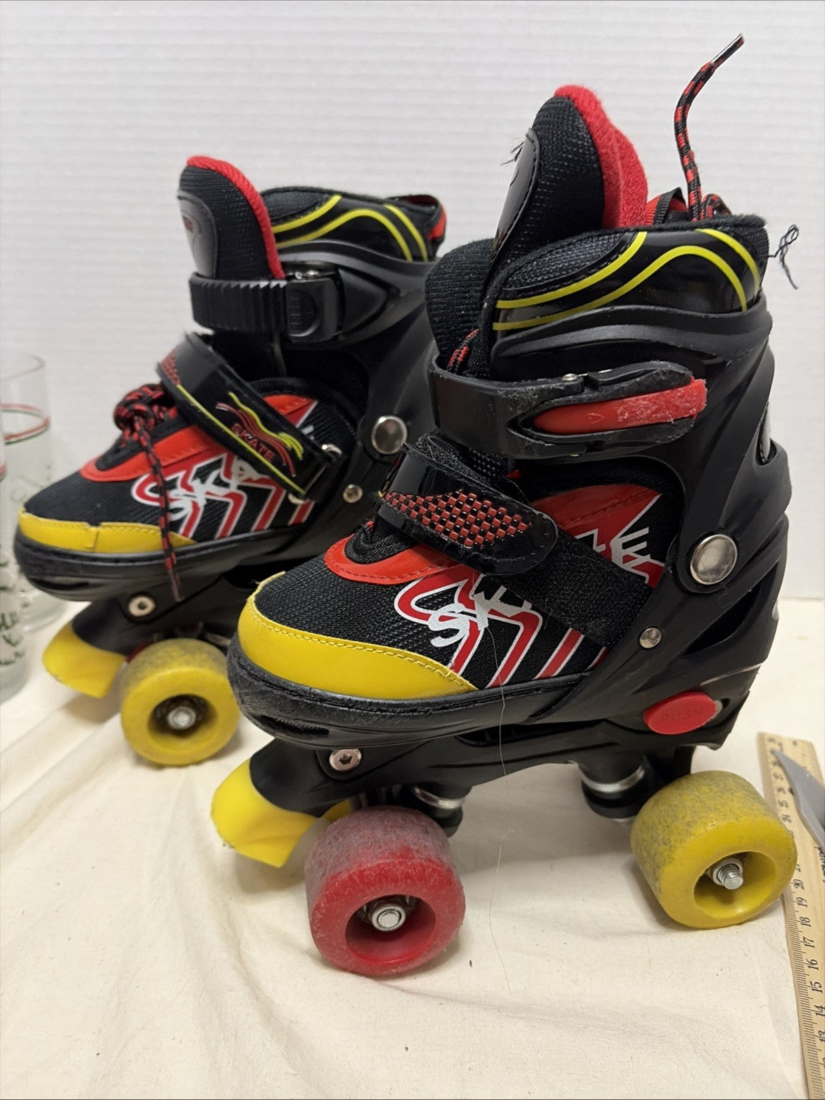 Little Kids Roller Skates - Size Small - Red & Black 
