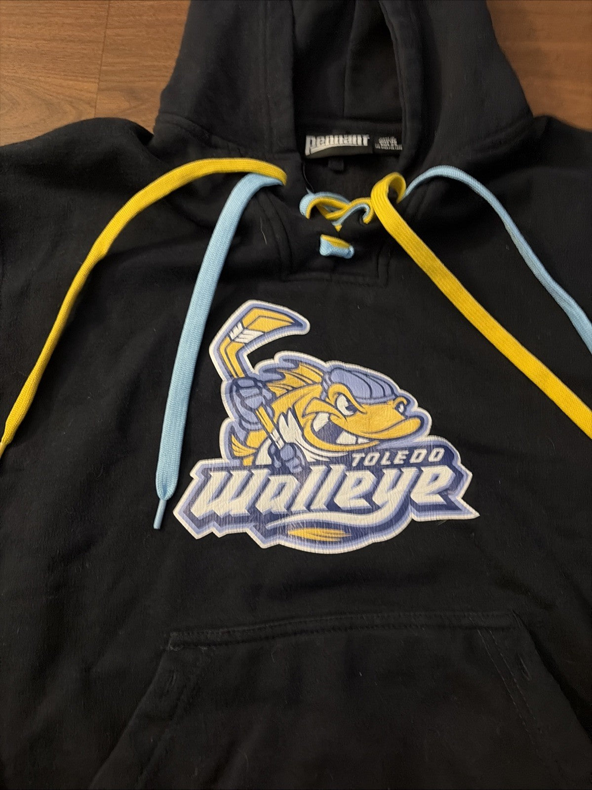 Pennant Men’s Extra Small Toledo Walleye Hoodie Sweatshirt Long Sleeve Dark Blue