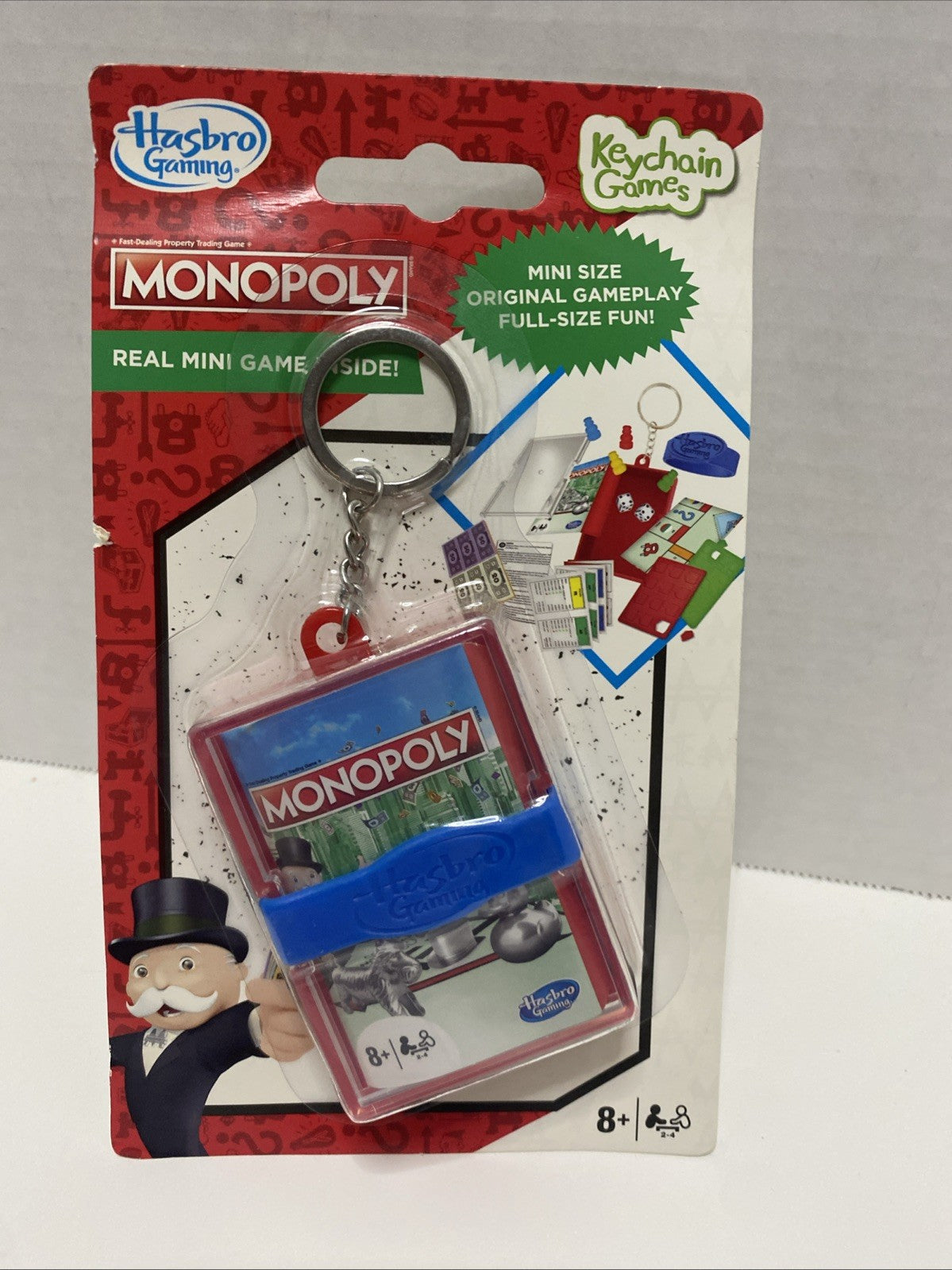 Monopoly Keychain Game Real Mini Game Hasbro Gaming Full Size Fun New/Sealed