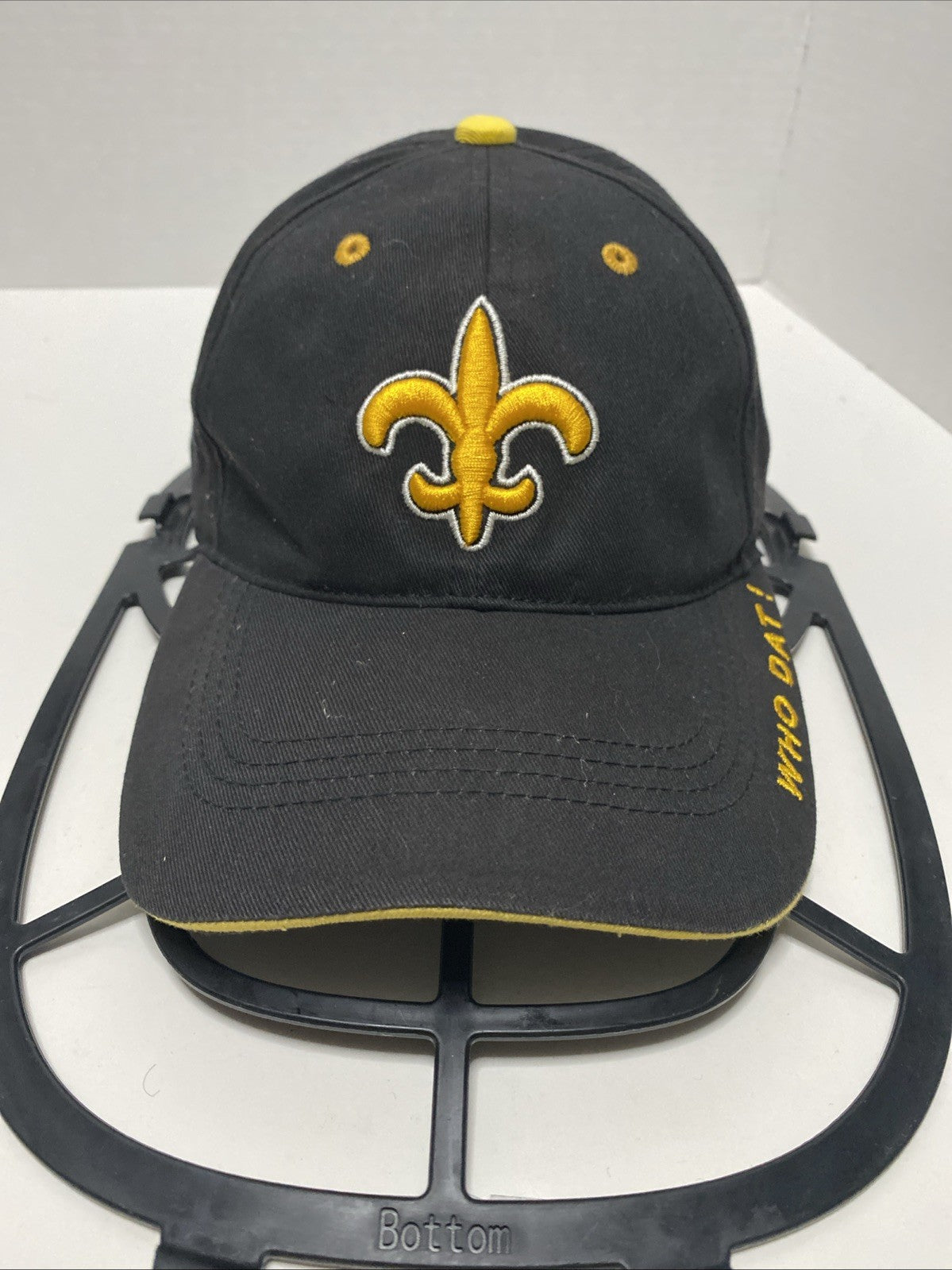 New Orleans Saints Bengal Designs Black Hat Cloth Adjustable