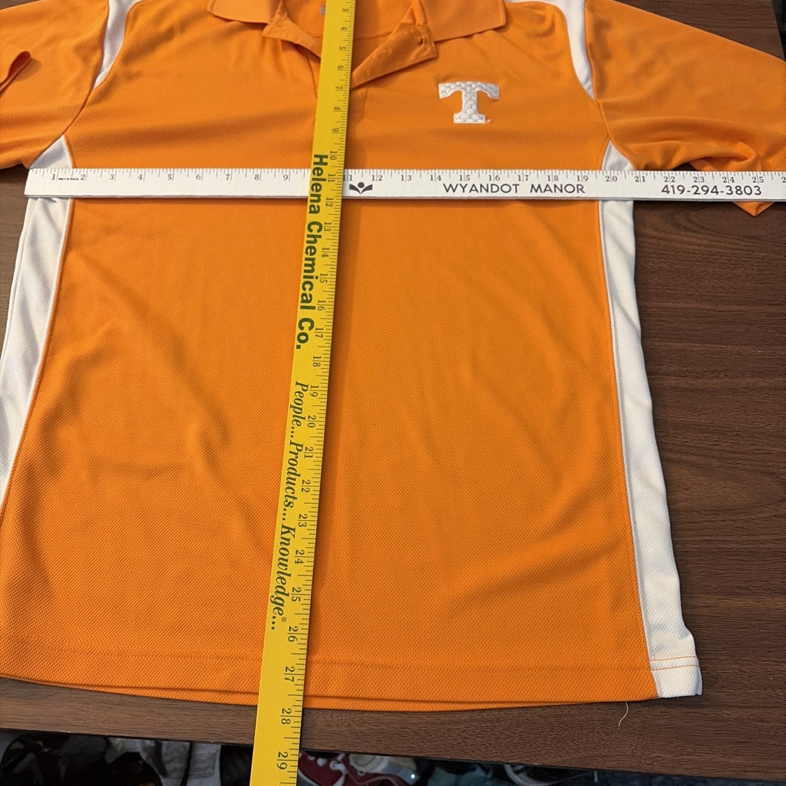 Men’s Medium University Of Tennessee Volunteer Short Sleeve Golf Polo SS Orange