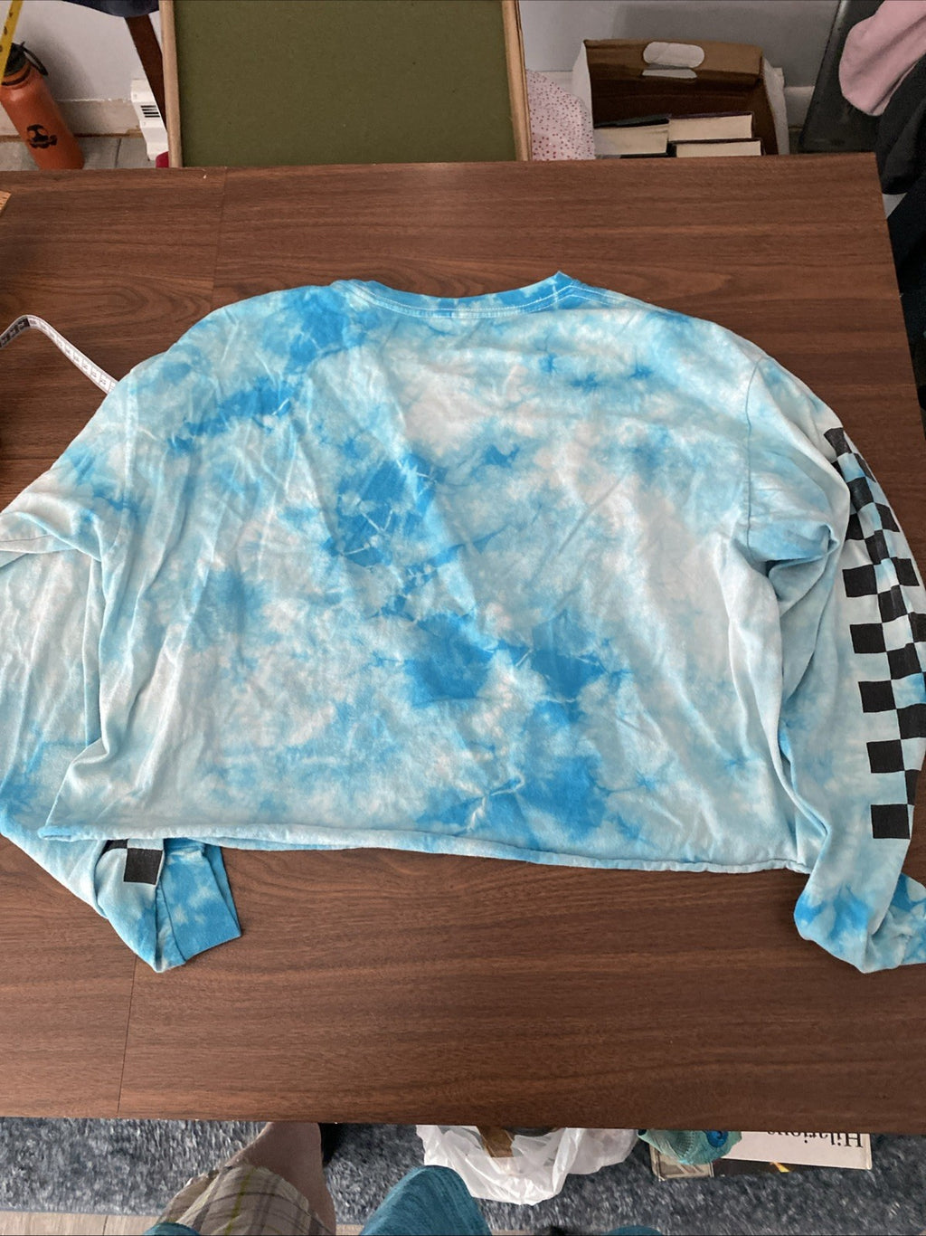 Womens Crop Top Size Small Pepsi Long Sleeve Shirt Tie Dye Look XL Soda Pop