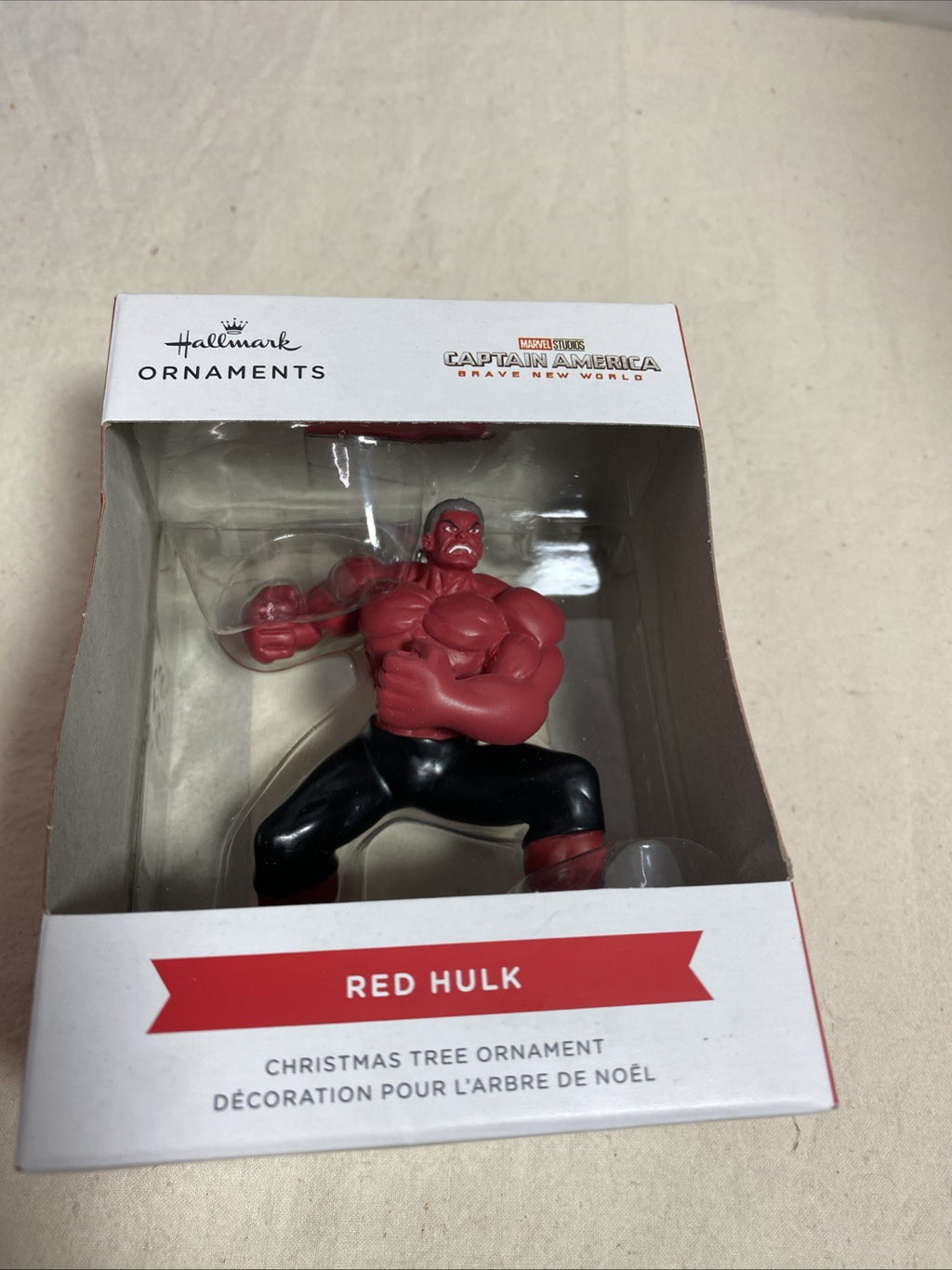 HALLMARK CHRISTMAS ORNAMENTS MARVEL RED HULK CAPTAIN AMERICA FRANCHISE 2025