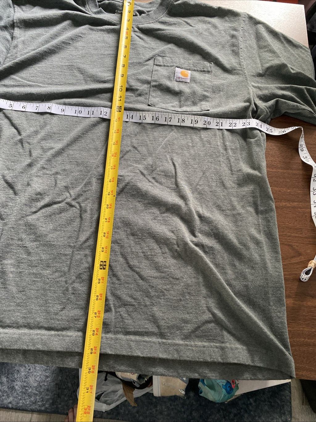 Carhartt Shirt Men's Sz XL Gray Loose Fit Crewneck Short Sleeve Work T Shirt