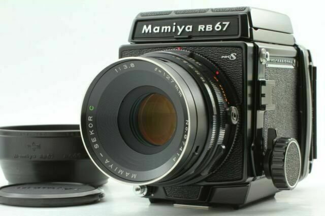 Lot Mamiya RB67 Pro S 90mm f/3.8 Sekor C Lens Film Camera Case And Equipment