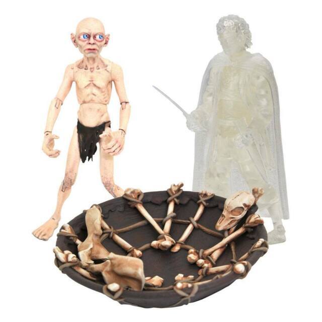 SDCC 2021 Lord of the Rings FRODO & GOLLUM Deluxe Action Figure Box Set • NEW