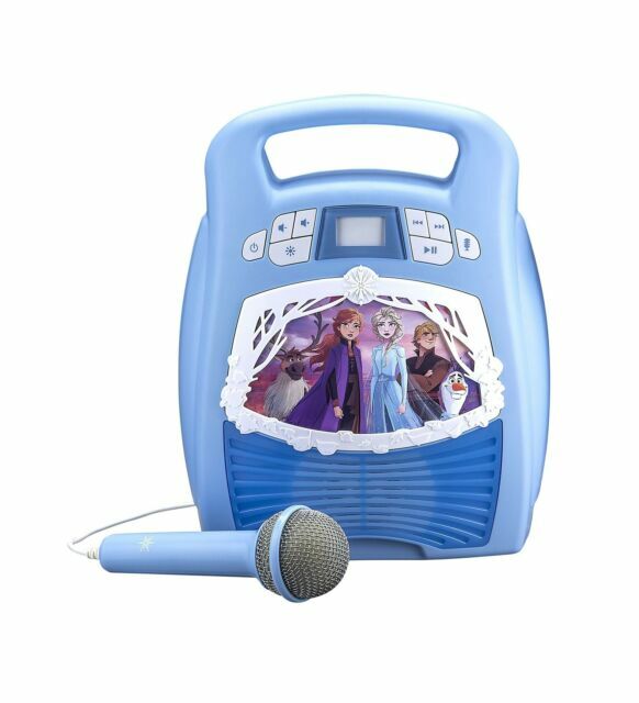 Disney Frozen MP3 Bluetooth Karaoke with Light Show & Microphone - Brand New