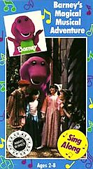 Barney’s Magical Musical Adventure VHS Award Winning Sing Along Ages 2-8
